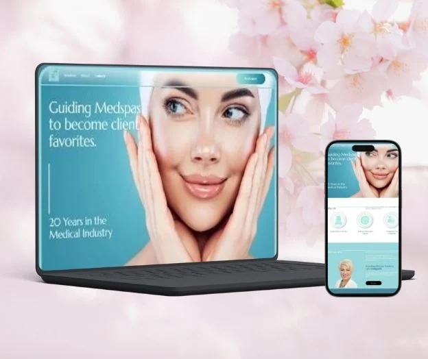 Medspa DR website on laptop and phone