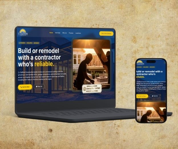CJ Construction website project